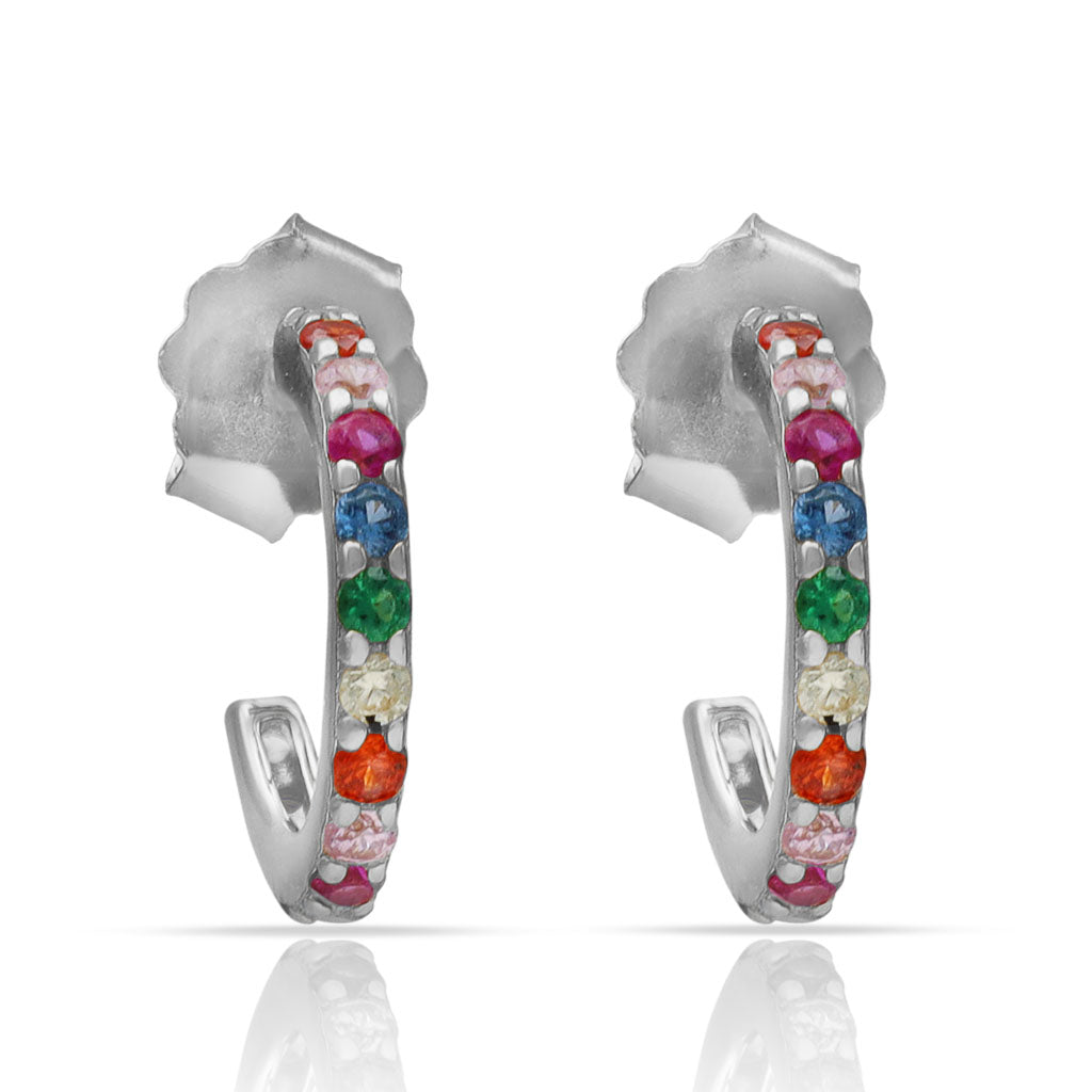 Pendientes Plata de Primera Ley ARCOIRIS