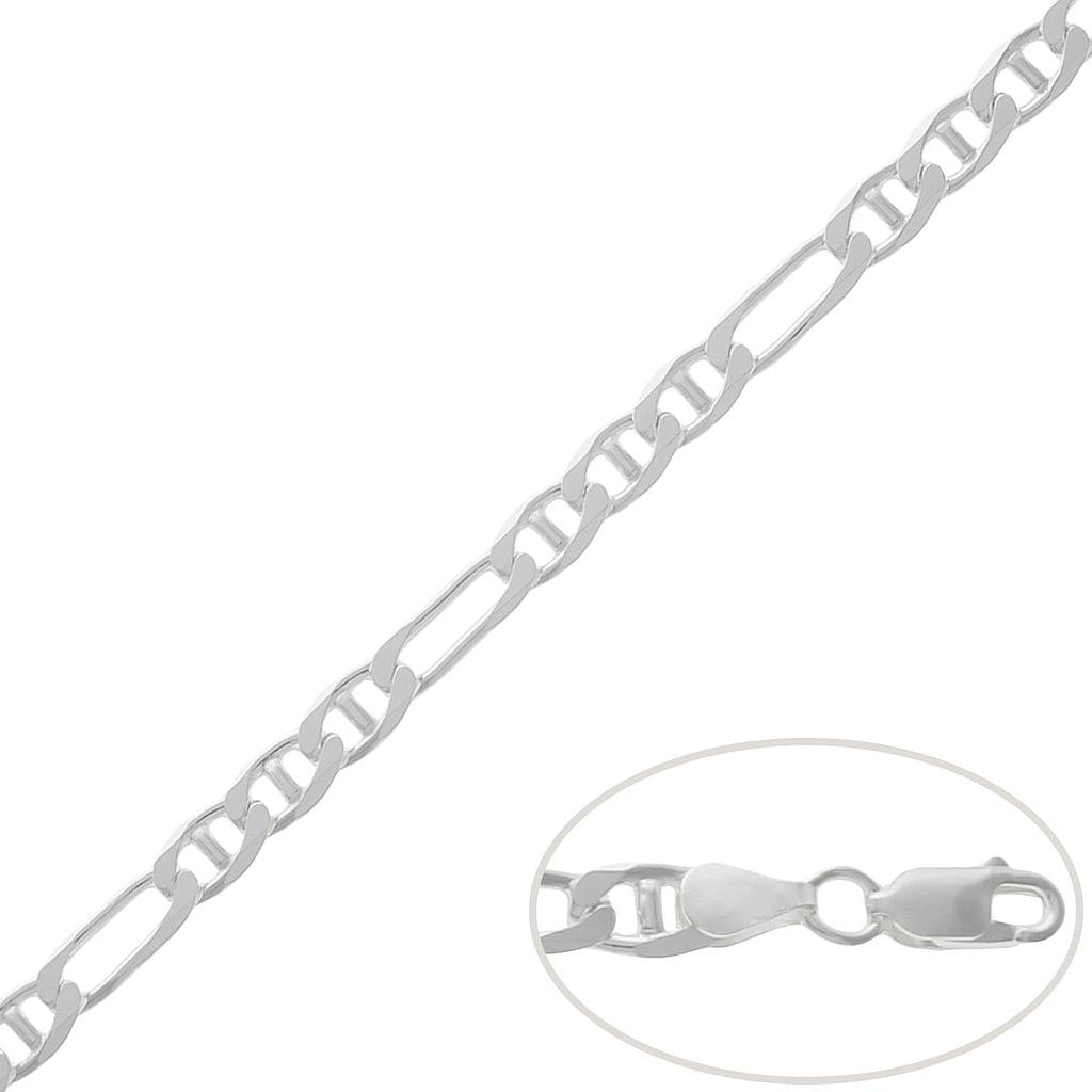 Cadena Plata de Primera Ley ANCLA COMBINADA 6 mm