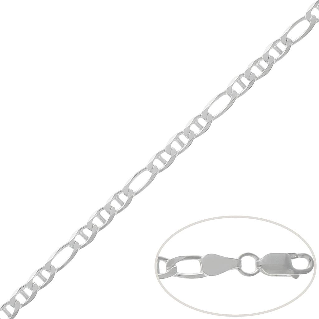 Cadena Plata de Primera Ley ANCLA COMBINADA 5 mm