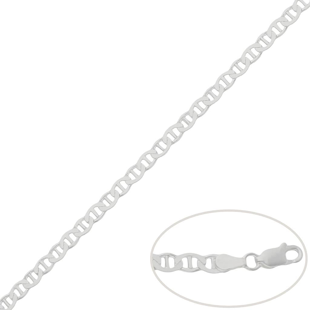 Cadena Plata de Primera Ley ANCLA 4 mm