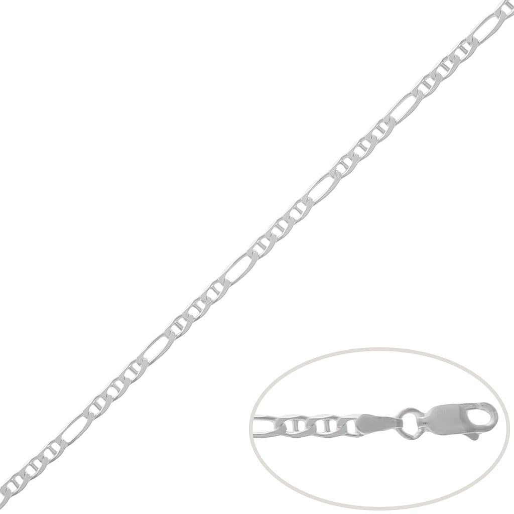 Cadena Plata de Primera Ley ANCLA COMBINADA 3 mm