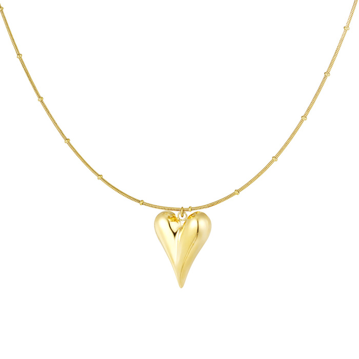 Collar de Acero Inoxidable Chapado en Oro HEART