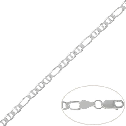 Cadena Plata de Primera Ley ANCLA COMBINADA 5 mm