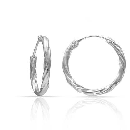 Pendientes Plata de Primera Ley TRENZADOS