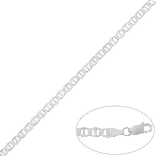 Cadena Plata de Primera Ley ANCLA 4 mm