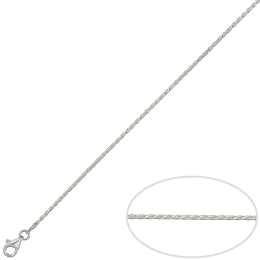 Cadena Plata de Primera Ley CORDÓN MACIZO 1,5 mm