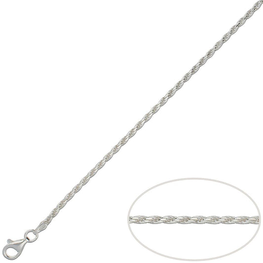 Cadena Plata de Primera Ley CORDÓN MACIZO 2,5 mm
