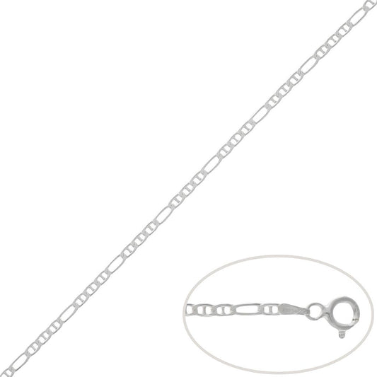 Cadena Plata de Primera Ley ANCLA COMBINADA 2,5 mm
